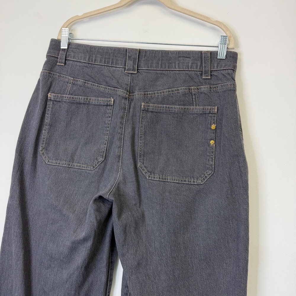 Democracy High Waist Wide Leg Carpenter Jeans Women's 12 Gray Ab Technology - Picture 10 of 10